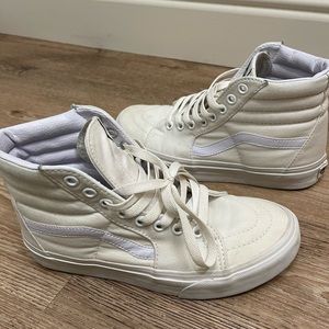 White high top Vans